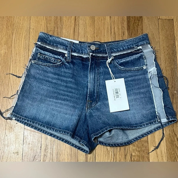 Frame Atelier Sheer Inset Denim Shorts ❤️ MY FAVORITES ❤️ - Picture 1 of 7